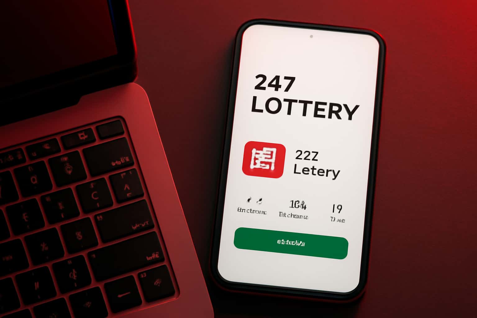 Visual representation of the 247 Lottery Android installation process.