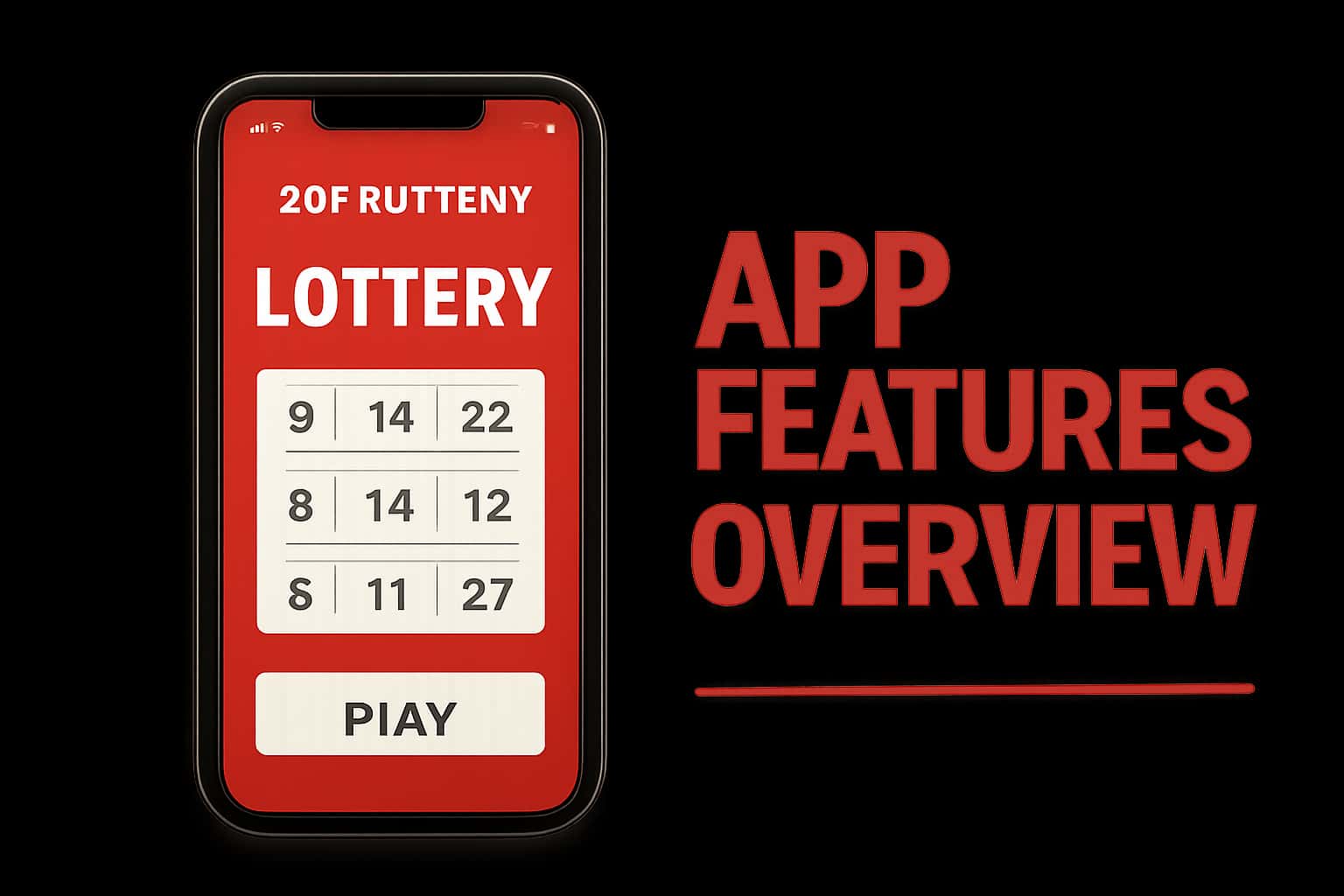 Overview of the 247 Lottery App features in a high-tech design.