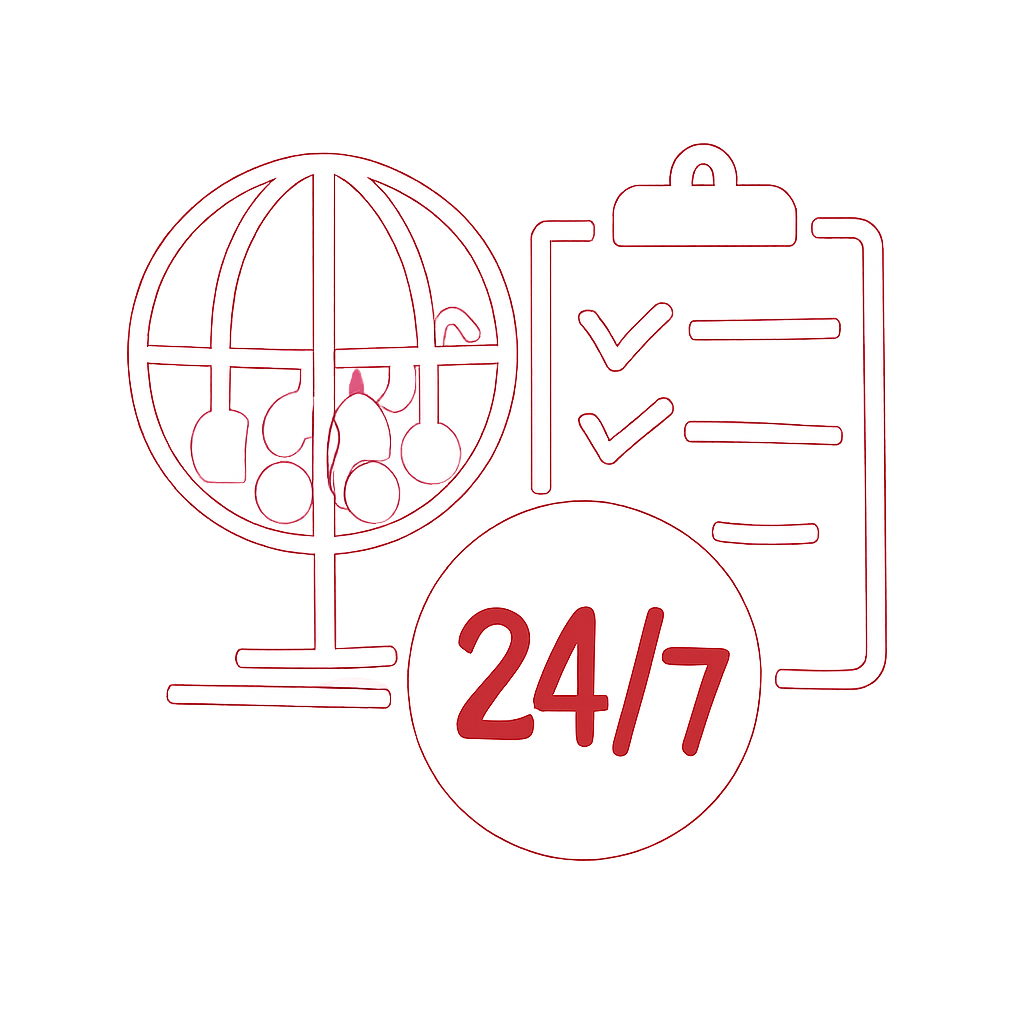 Icon representing assistance with the 247 Lottery app.