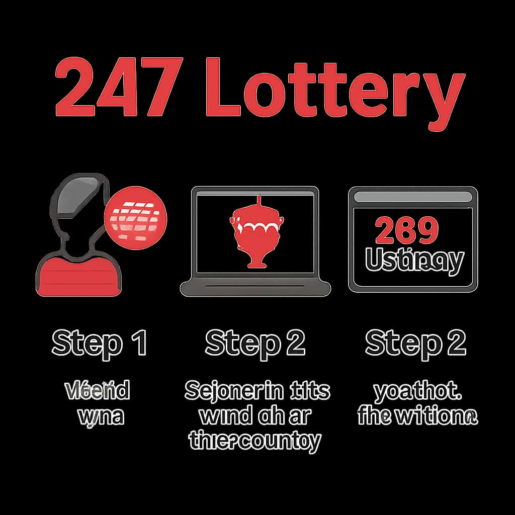 Diagram showing the process of accessing 247 Lottery from abroad.