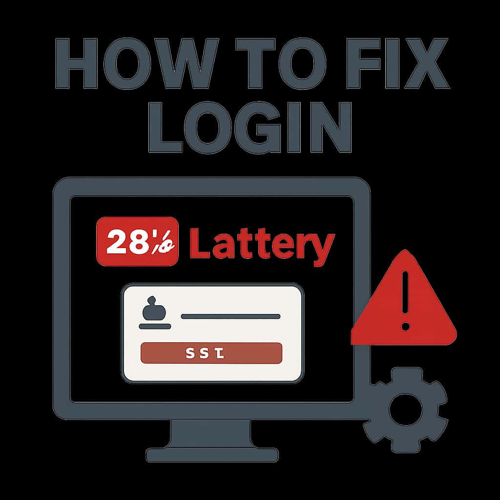Illustration of troubleshooting steps for 247 Lottery login.
