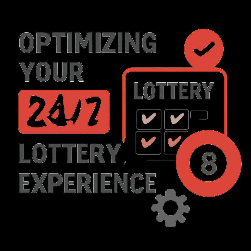 An educational diagram detailing user optimization strategies for the 247 Lottery.