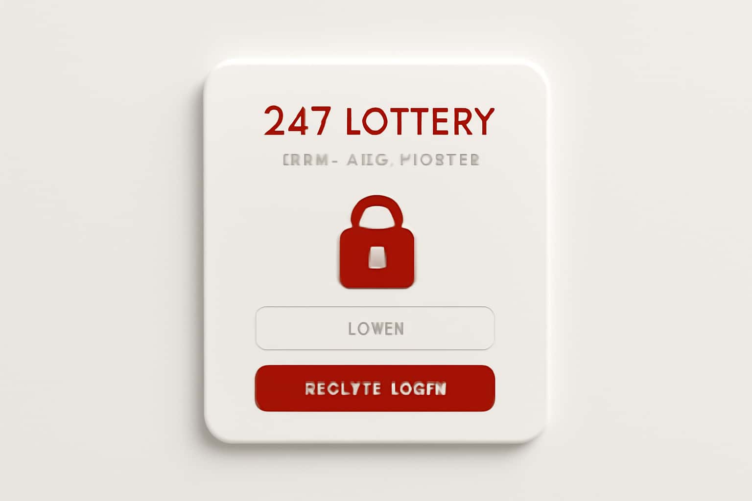 247 Lottery User Authentication Interface