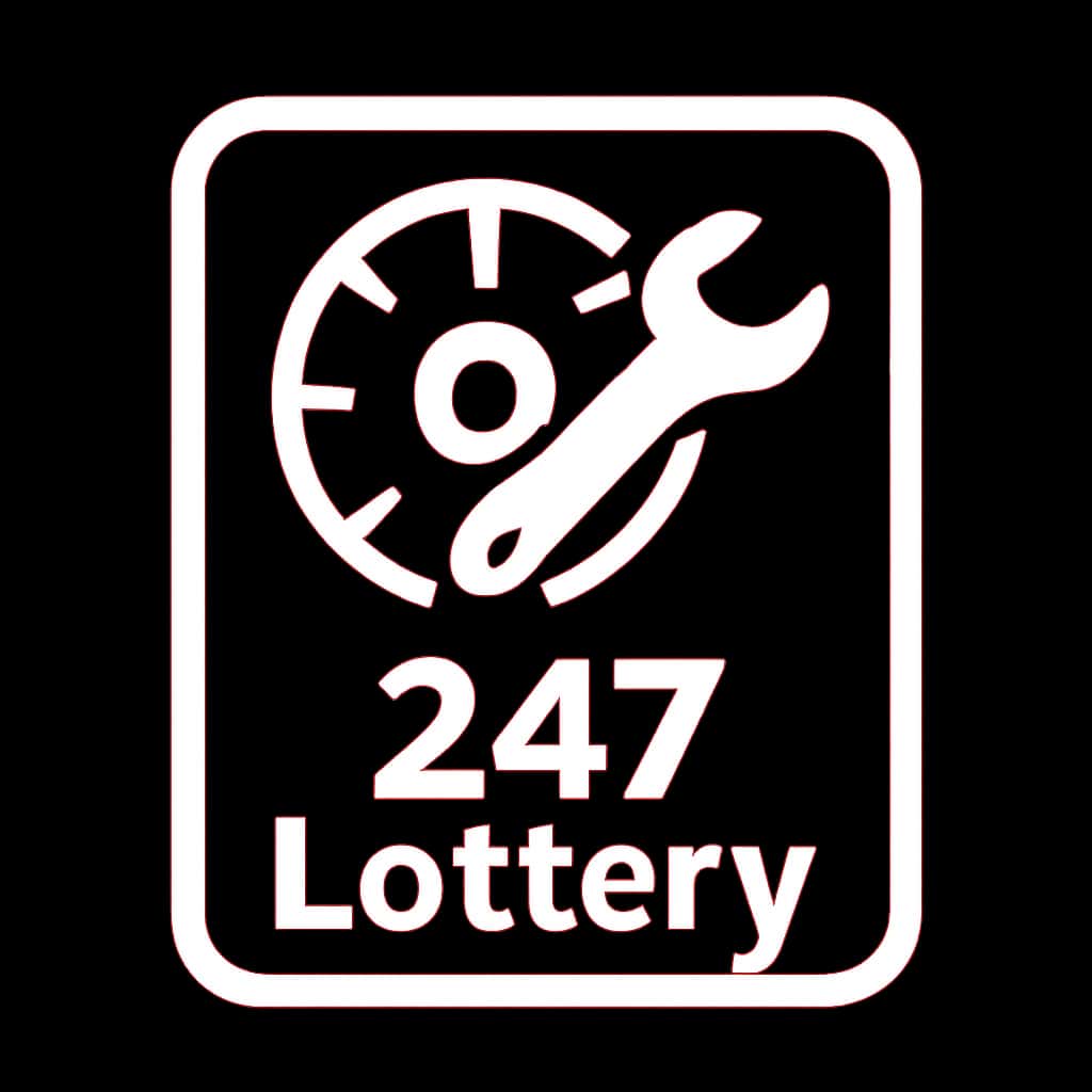 Iconic badge symbolizing assistance for the 247 Lottery app troubleshooting.