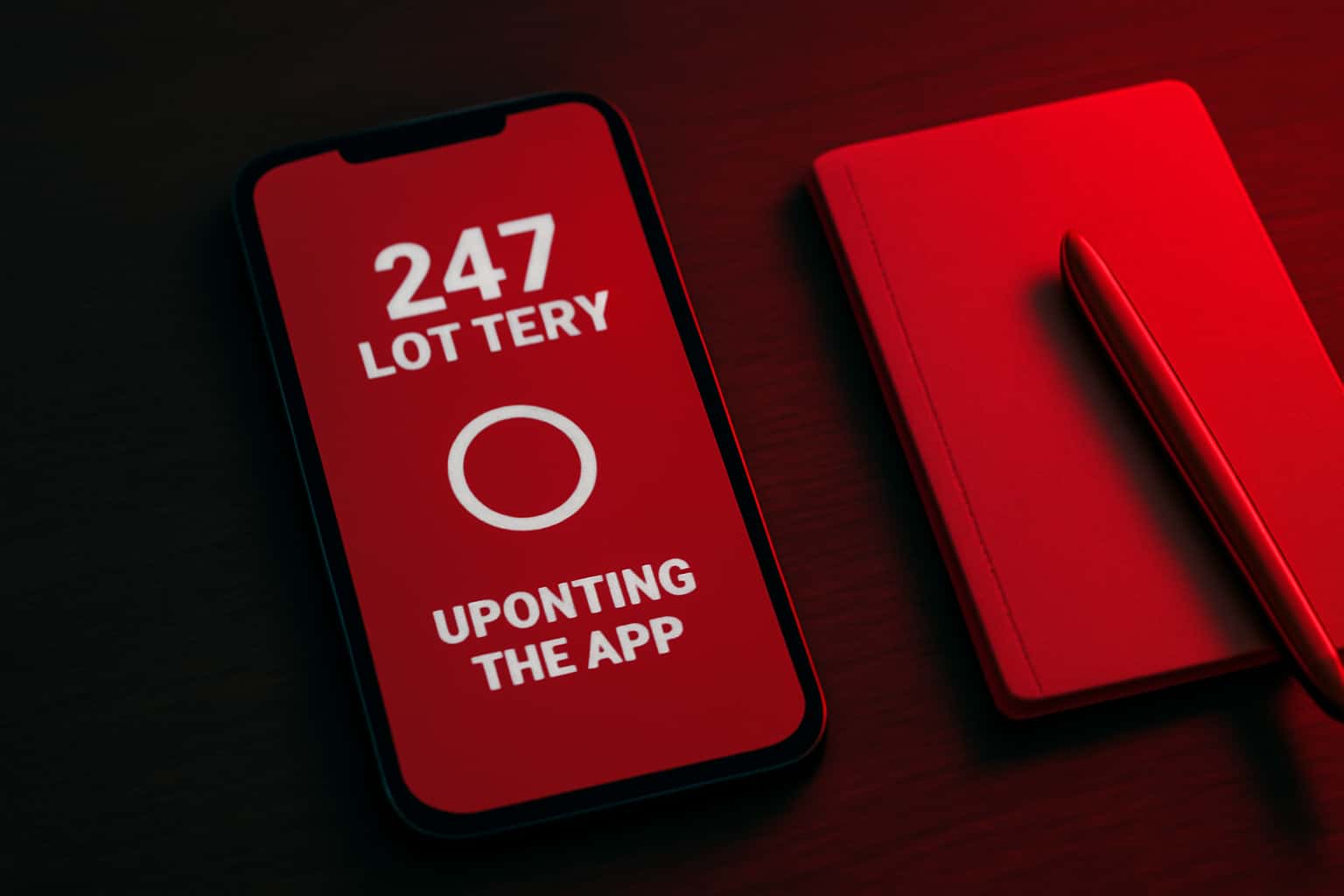 Informational graphic about updating the 247 Lottery App.