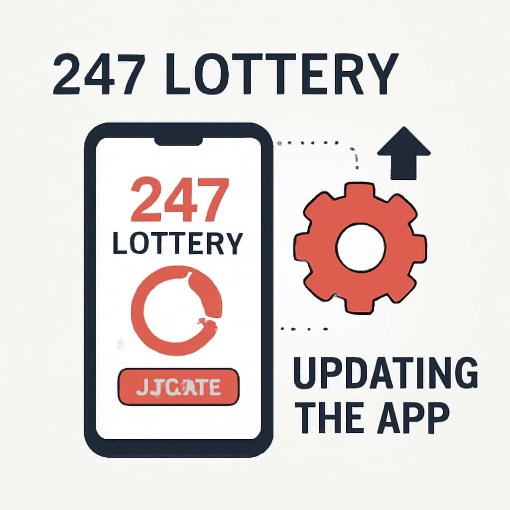 Diagram explaining the update process of the 247 Lottery App.